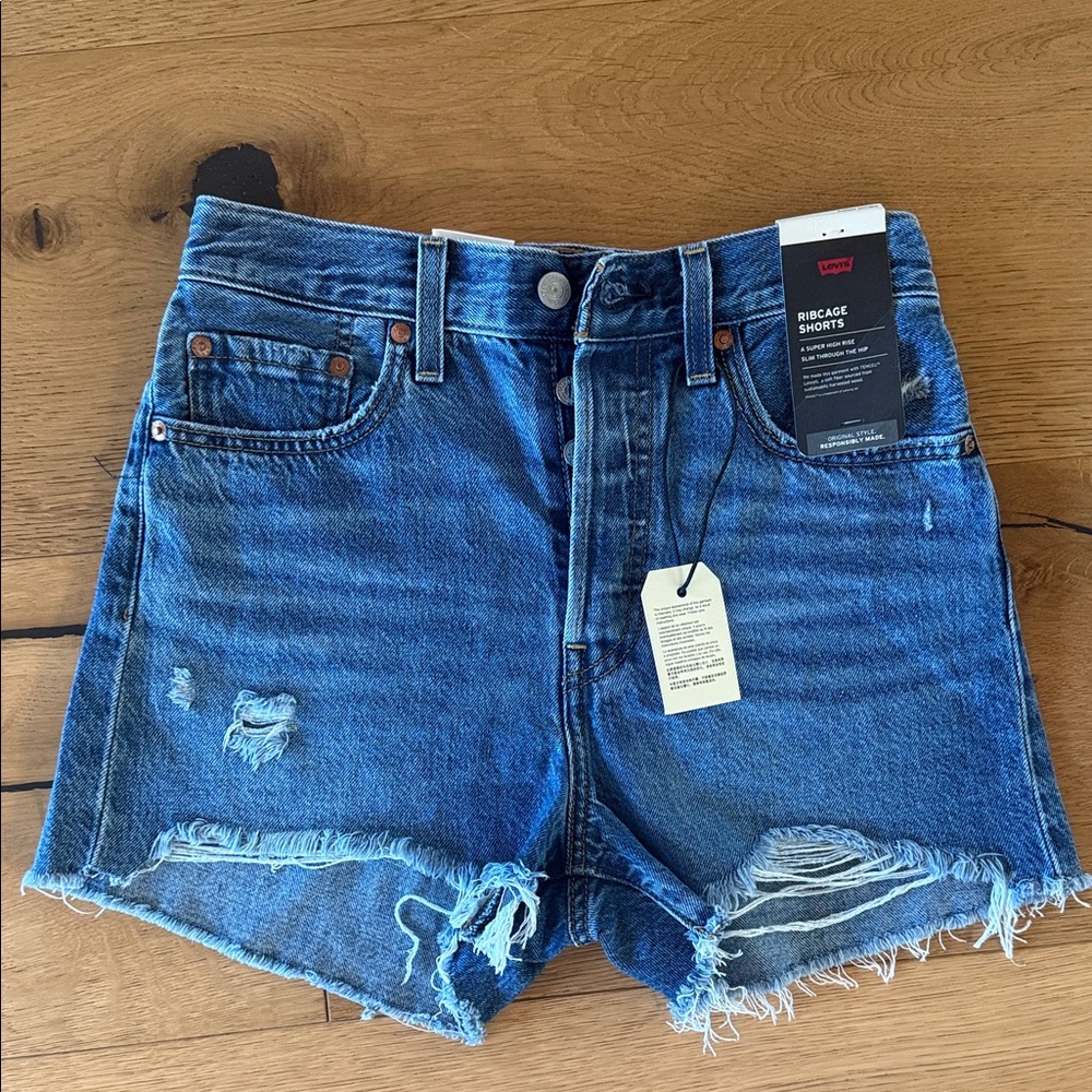Levi's Distressed Blue Jean Shorts